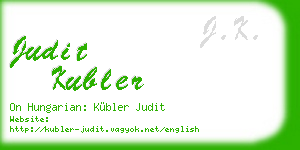 judit kubler business card