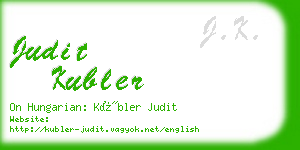 judit kubler business card